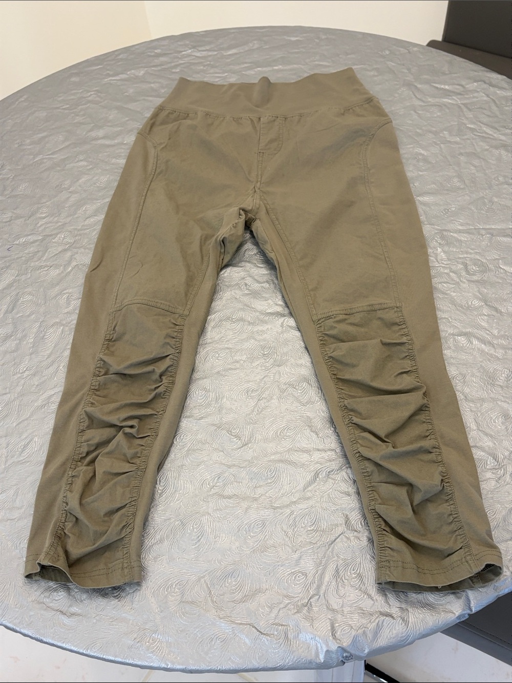 Wearables Ruched Olive Green Pants-size S